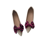 Pink Zebra Print Shoe Bow Clips