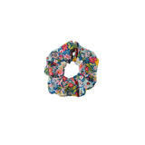 Floral patterned scrunchie on a white background