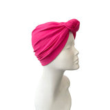 fuchsia pink cotton turban