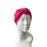 fuchsia pink cotton turban