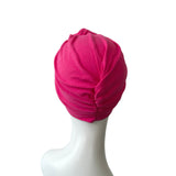 fuchsia pink cotton turban