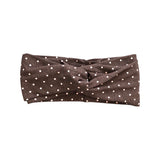 Charcoal Grey Polka Dot Twisted Women's Headband