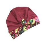 Lightweight Burgundy Summer Turban Hat for Ladies