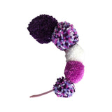 Purple and White Boho Pompom Festival Crown