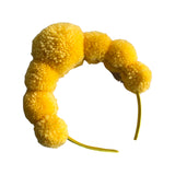 Yellow Pom Festival Statement Headpiece Headband