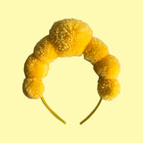Yellow Pom Festival Statement Headpiece Headband