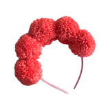 Coral Pink Pom Pom Headband
