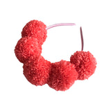 Coral Pink Pom Pom Headband