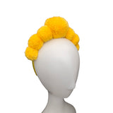 Yellow Pom Festival Statement Headpiece Headband