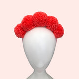 Coral Pink Pom Pom Headband