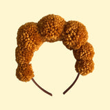 Gold Pompom Festival Headband Crown