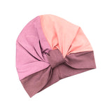 Soft Violet Cotton Chemo Turban Hat Beanie for Women