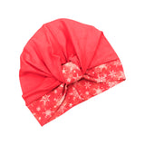 Red Cute Pre Tied Summer Alopecia Hair Loss Turban Head Scarf