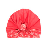 Red Cute Pre Tied Summer Alopecia Hair Loss Turban Head Scarf