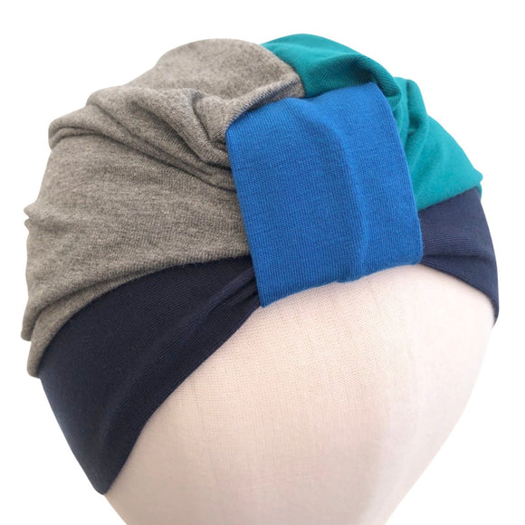 Colourful Stretch Cotton Jersey Summer Turban Head Wrap for Hair Loss 