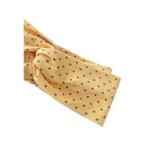 Yellow Dotted Twist Headband for Women