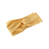 Yellow Dotted Twist Headband for Women