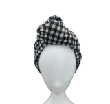 Grey and Black Turban Head Wrap Headband for Her