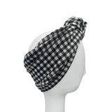 Grey and Black Turban Head Wrap Headband for Her