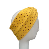 Yellow Dotted Twist Headband for Women