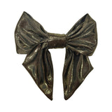 Liquid metal gold barrette hair bow clip