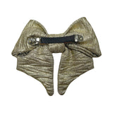 Gold zig zag patterned oversized hair bow 
