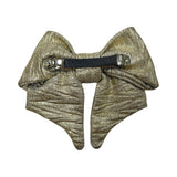 Gold zig zag patterned oversized hair bow 