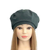 green cotton beret 