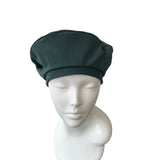 green cotton beret 