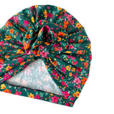 Floral patterned headscarf on a white background