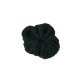 Black scrunchie on a white background