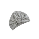 Gray turban headband on a white background