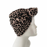 Leopard print headscarf on a mannequin head against a white background ireland