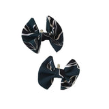 Dark Green Shoe Bow Clips 