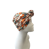 Leaf Print Turban Head Wrap 