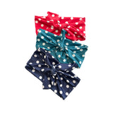 Red Polka Dot Tie Up Headband Hair Scarf Bandana