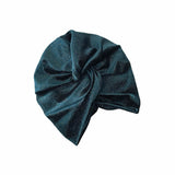 Blue textured head wrap on a white background