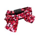 Printed heart fabric hair claw