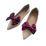 Pink Zebra Print Shoe Bow Clips