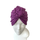 purple braided knot turban