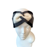 Black and White Checkered Ear Warmer