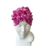 Cerise Pink Crushed Velvet Head Wrap