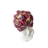 Retro Flower Pre Tied Jersey Rosette Turban