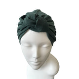Green Knotted Turban Hat