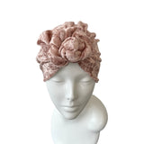 Pink Velvet Chain Knot Turban Hat