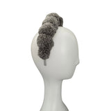 Silver Grey Pom Pom Festival Crown