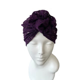Thin Purple Lace Summer Head Wrap