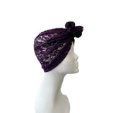 Thin Purple Lace Summer Head Wrap