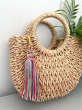 Rainbow Keyring Tassel | Fringe Key Chain with Clasp