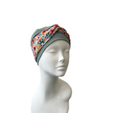 Dusky Mint Soft Seamless Bamboo Turban Beanie Hat with Detachable Headband